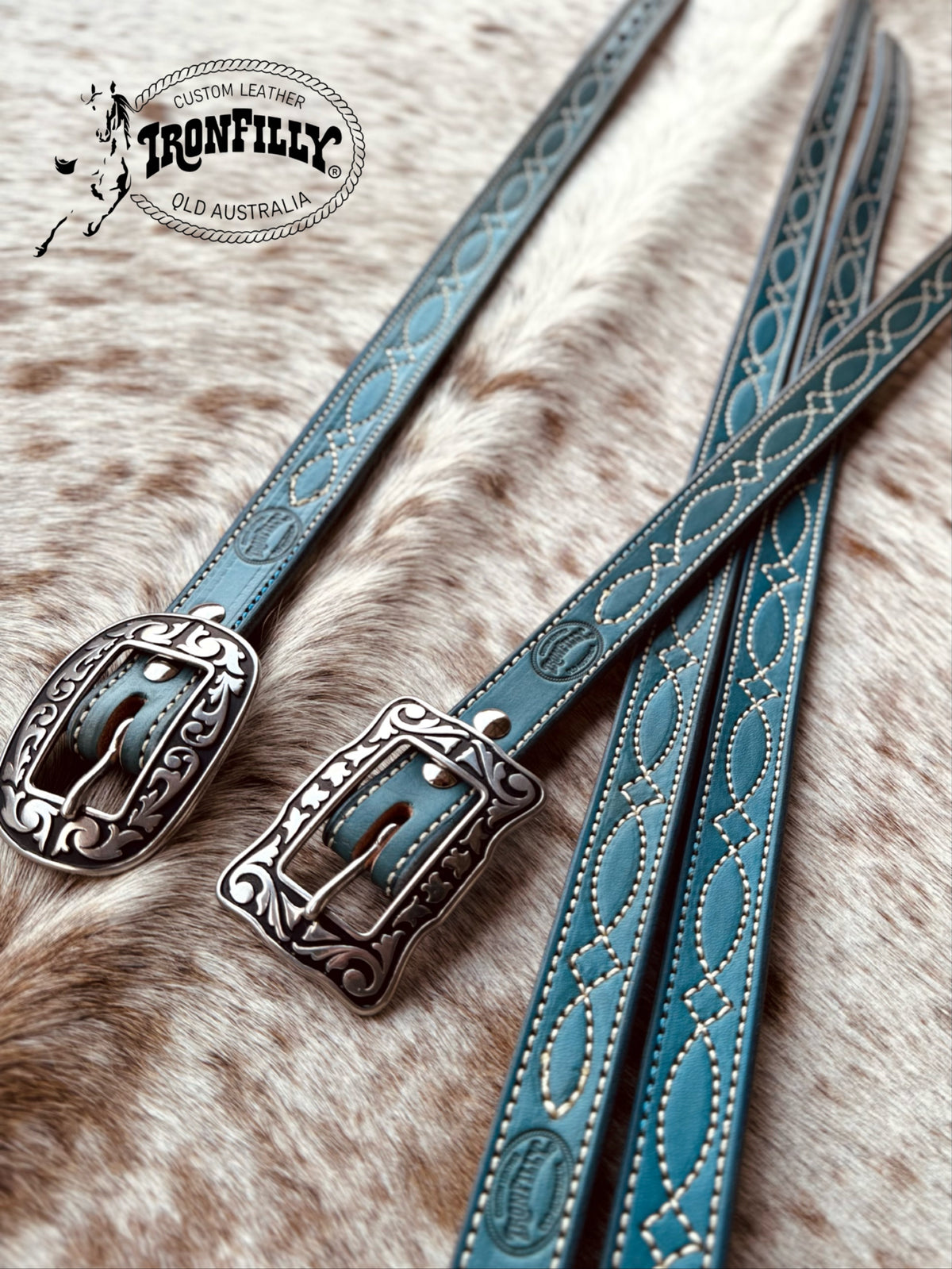 Kids belt- Turquoise Gunslinger