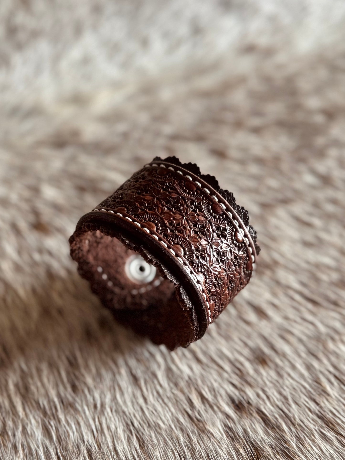 Stamped Leather Cuff