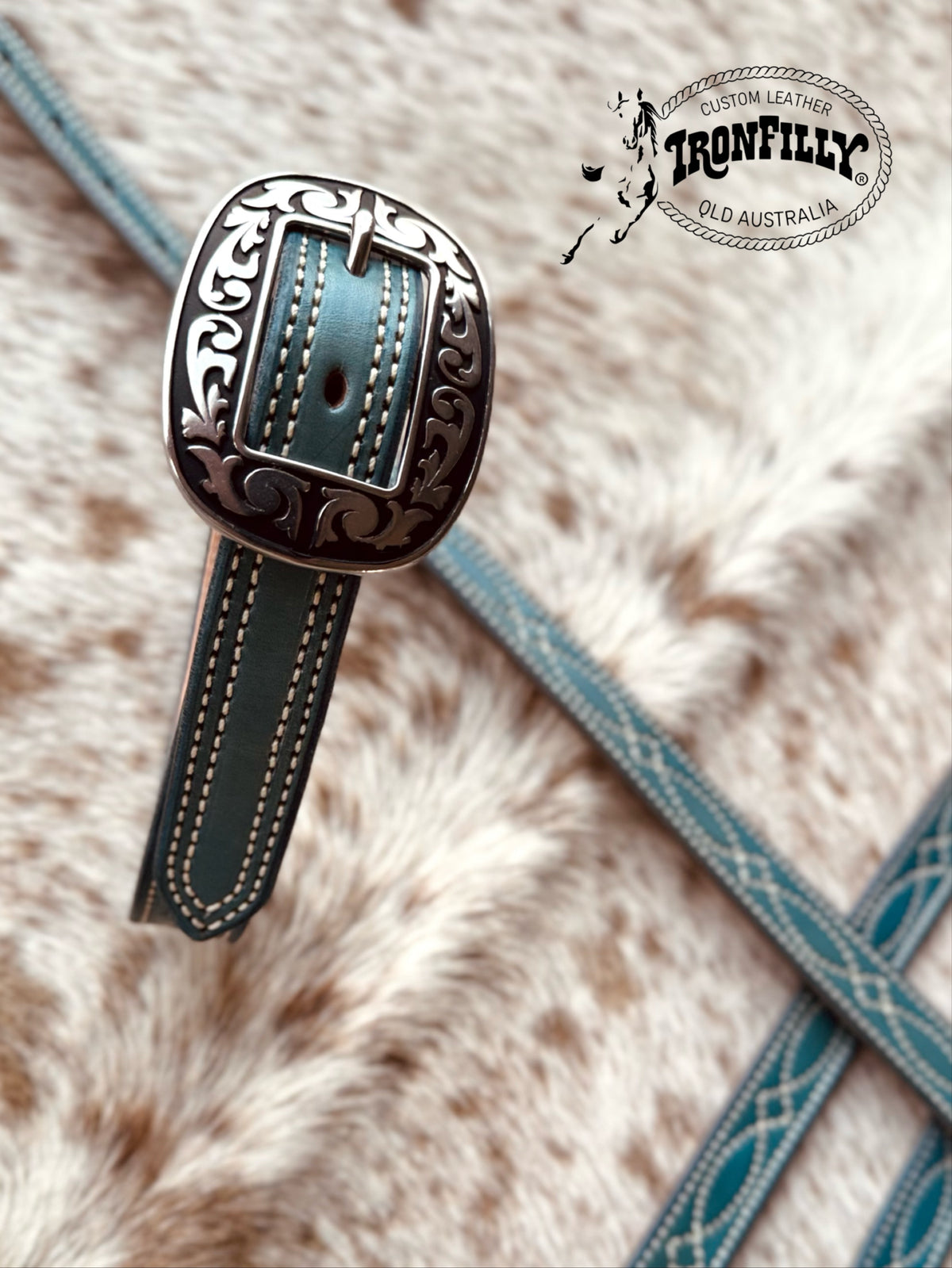 Kids belt- Turquoise Gunslinger