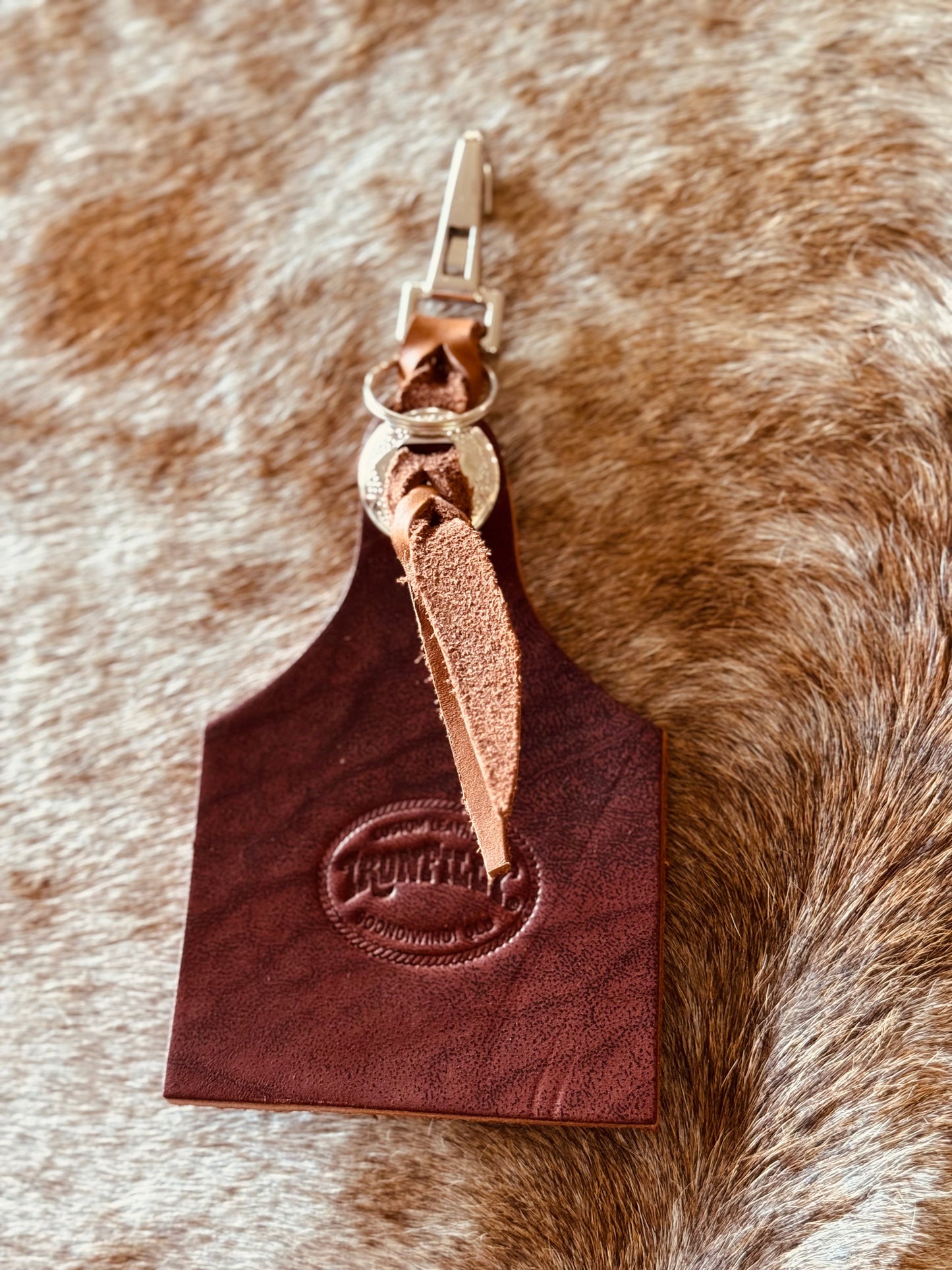 Cattle Tag key ring/clip