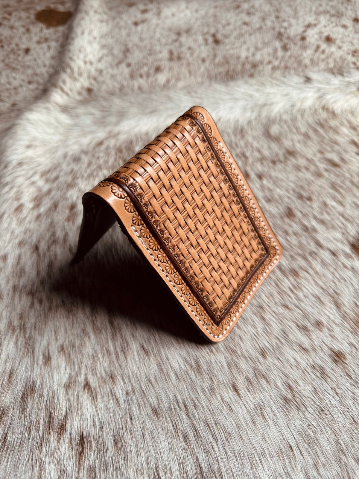 Basketweave wallet