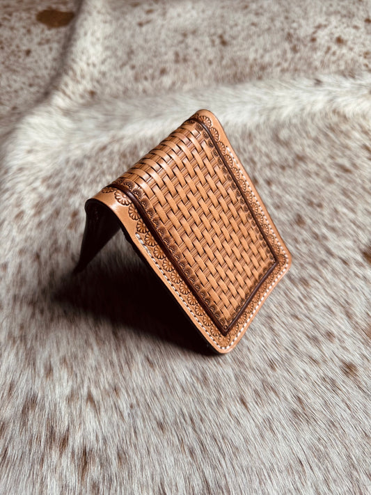 Basketweave wallet