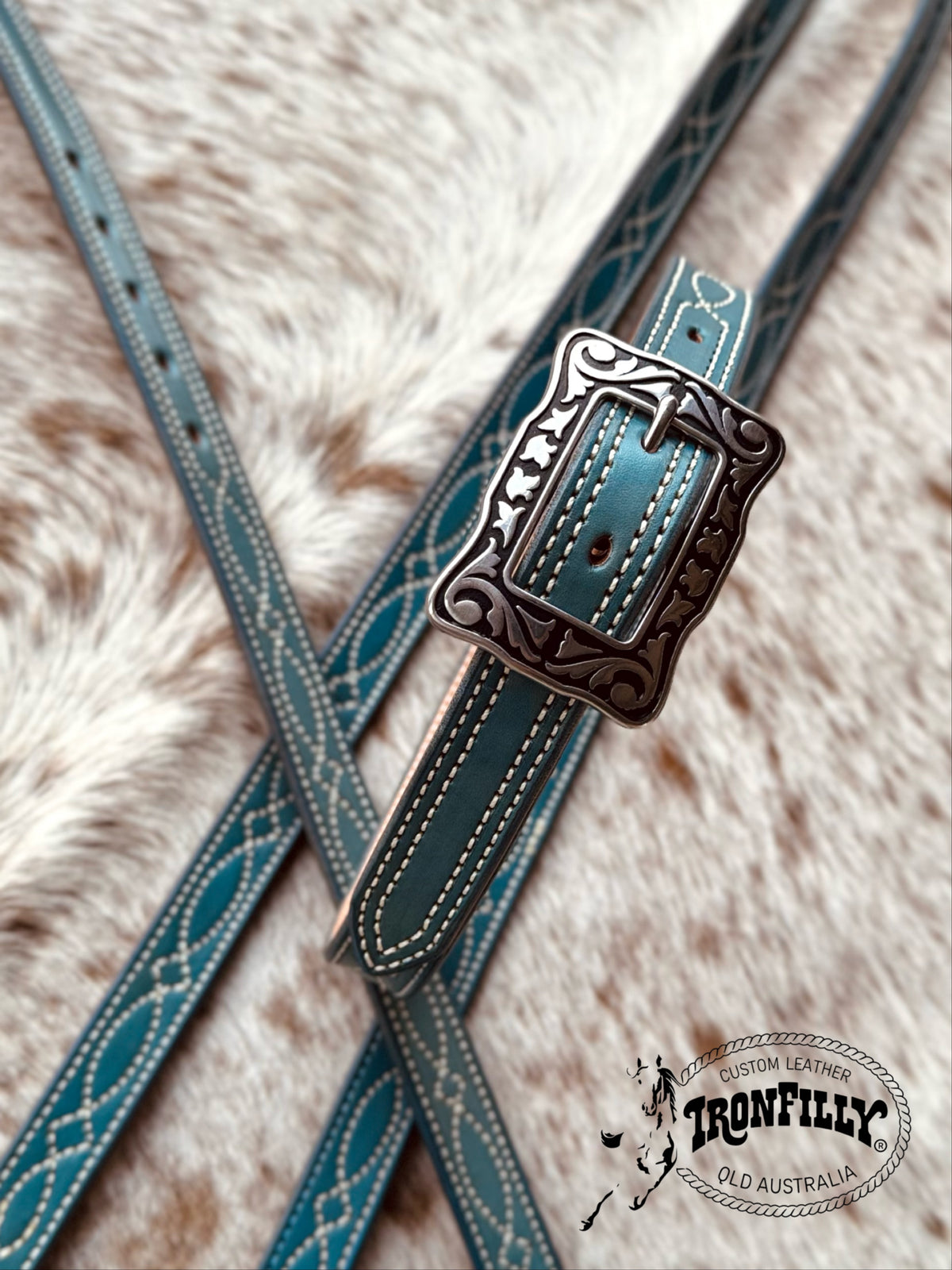 Kids belt- Turquoise Gunslinger