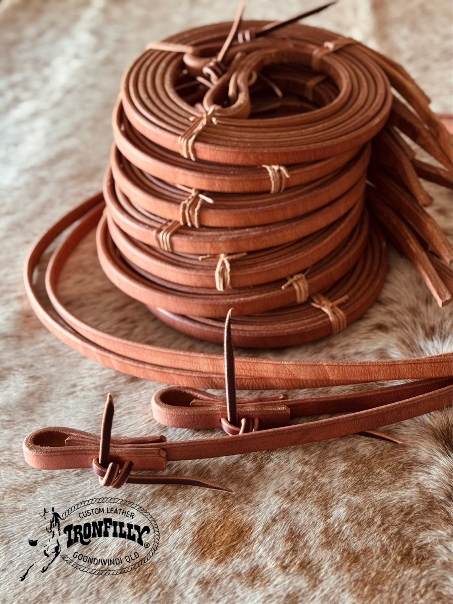 Harness Leather Split Reins (Heavy) 5/8