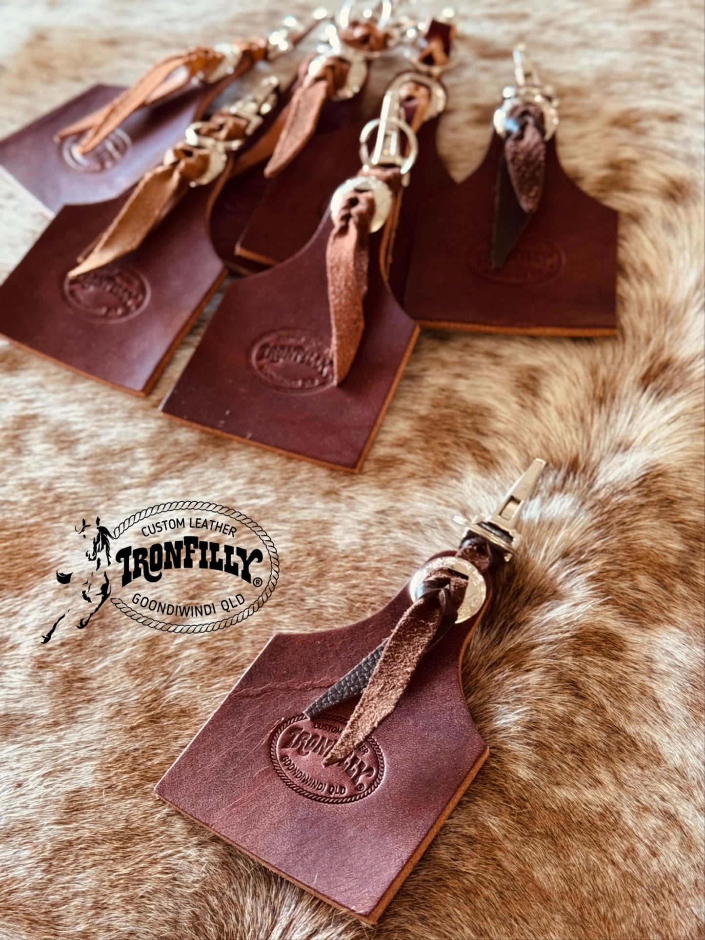 Cattle Tag key ring/clip