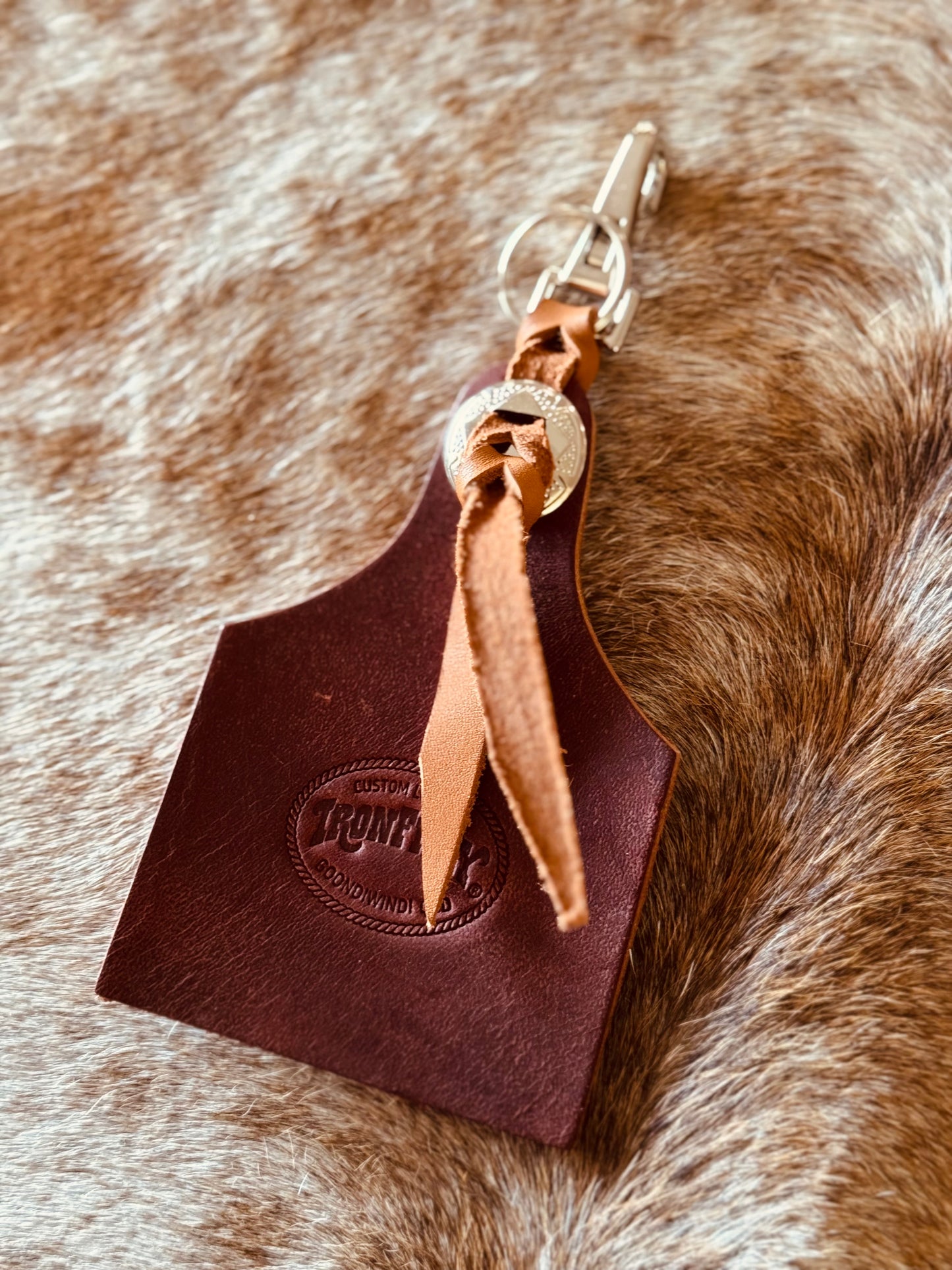 Cattle Tag key ring/clip